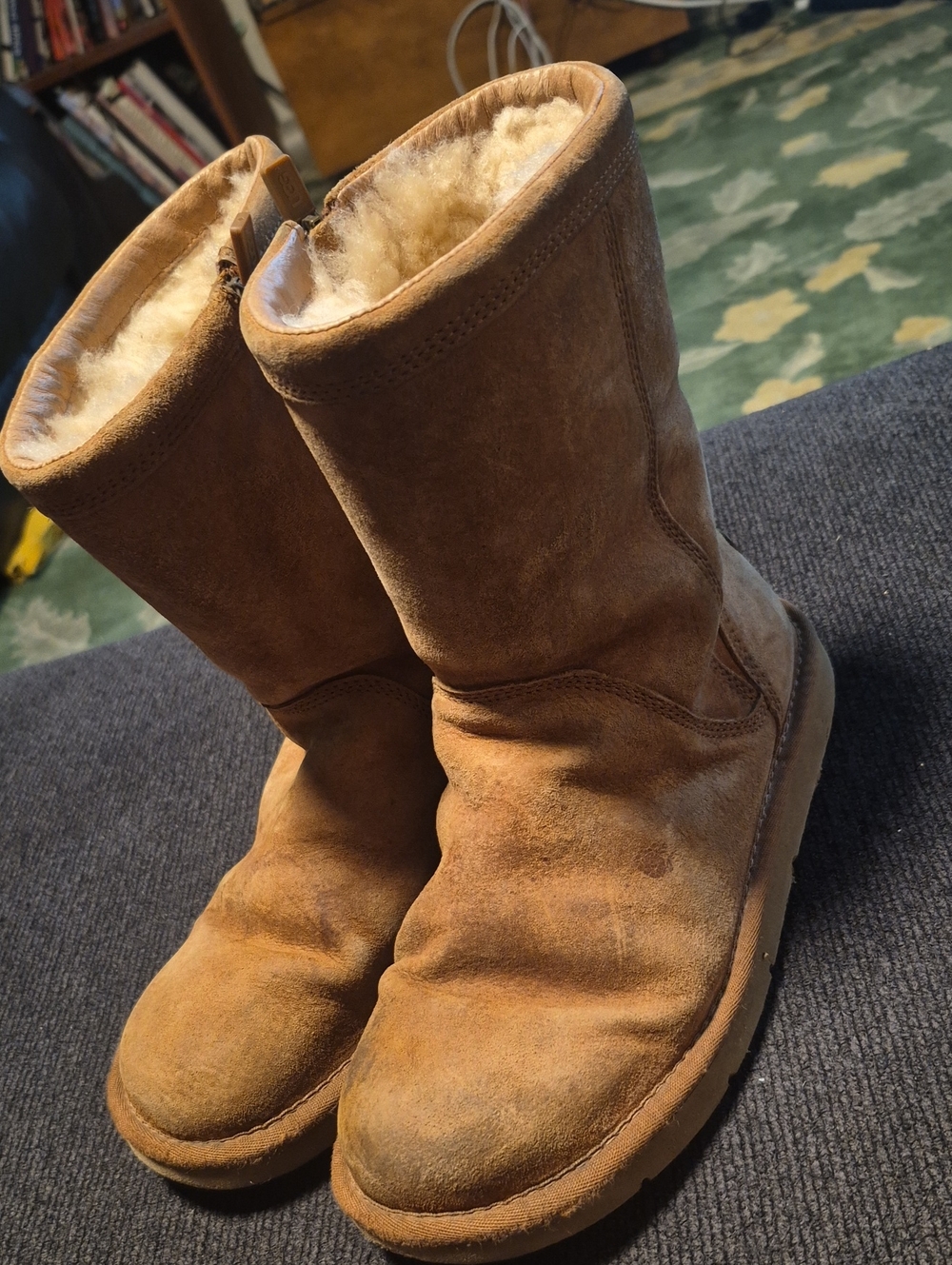 UGG Chestnut Suede Shearling-Lined Women's Winter Boots